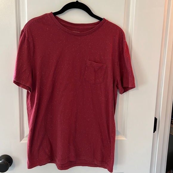 Gap Shirts Mens Size Medium Gap Pocket Tshirt Red With White Speckles Poshmark
